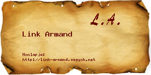 Link Armand névjegykártya